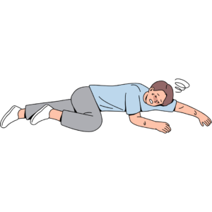 倒れている男性のイラスト